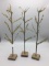 Lot of three antique  feather trees