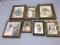 A lot of seven framed antique advertisements
