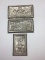 Lot of 3 antique tin chocolate bar postcard molds