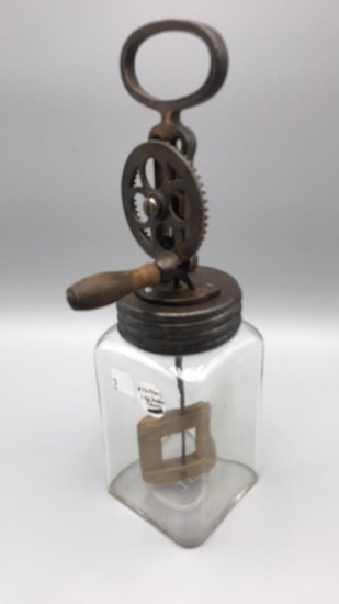 Antique butter churn