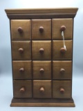 12 drawer hanging spice cabinet