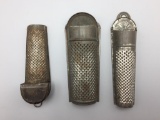 Lot of 3 Antique Nutmeg Graters