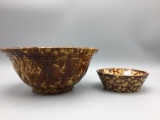 Bennington pottery large and small bowls