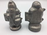 2 Antique pewter chocolate molds