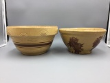 2 Yellow ware bowls