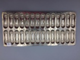 Antique metal candy mold tray
