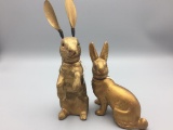 2 early Easter paper mache candy containers