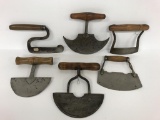Lot 6 antique food choppers;
