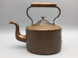 2 early copper tea kettles