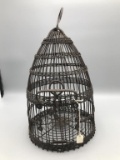Ornate wire bird cage