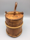 Primitive wooden Firkin/ bucket