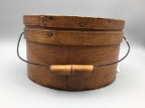 Primitive cheese box with wire swing handle
