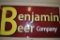 BENJAMIN BEER COMPANY SIGN, ALUMINUM,