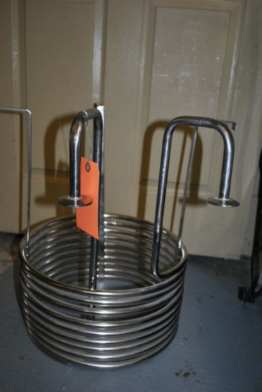 STAINLESS STEEL 50' COOLING COIL, TRI-CLAMP FITTINGS
