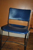(4) BLUE STACKABLE CHAIRS