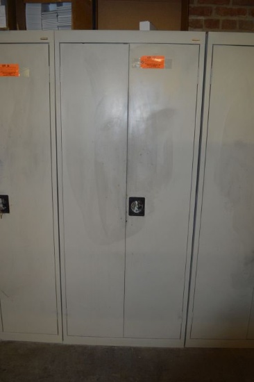 SANDUSKY TWO DOOR METAL STORAGE CABINET,