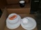 ASSORTED CERAMIC DISHES AND COFFEE CUPS,