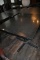 DINING TABLE, BLACK FORMICA TOP WITH BLACK METAL