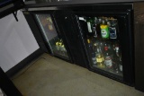 TRUE BEVERAGE COOLER WITH TWO GLASS DOORS,