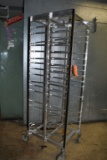 ALUMINUM BAKERS RACK, SOME BREAKAGE ON TRAY SUPPORTS