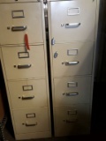 (2) HON FOUR DRAWER FILE CABINETS, TAN