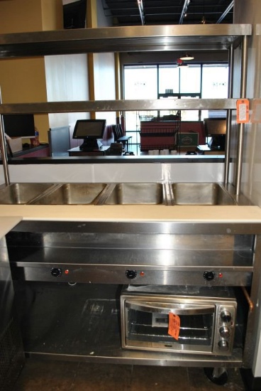 DELFIELD 60" FOUR PAN STEAM TABLE, MODEL EHE160C,