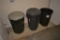 (3) ASSORTED TRASH CANS