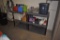 (2) PLASTIC SHELVING UNITS WITH MISC. CONTENTS,