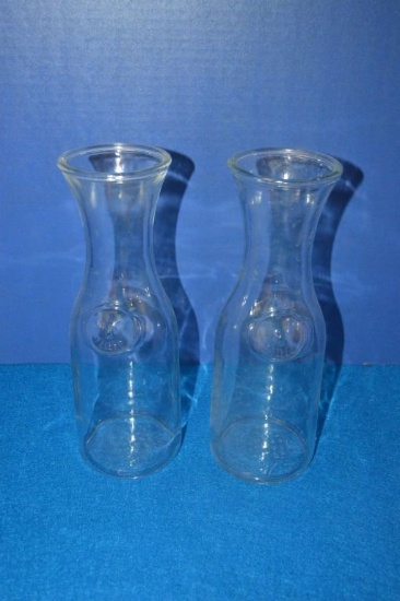 CRATE OF WATER CARAFES, APPROX 7