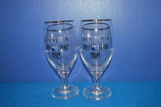 BOX OF (5) HENNEPIN GLASSES