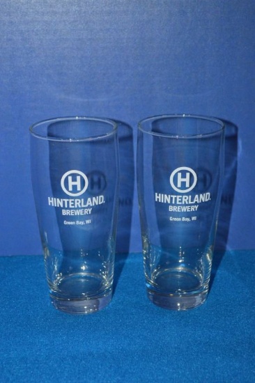 BOX OF (6) HINTERLAND BREWERY GLASSES,