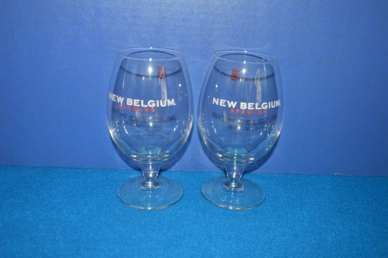 BOX OF (12) NEW BELGIUM BREWING CO GLASSES