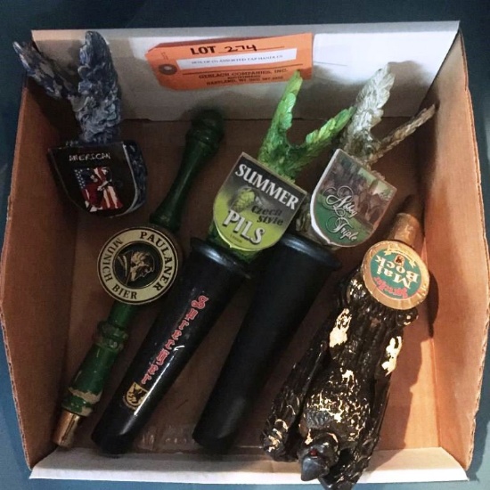 BOX OF (5) ASSORTED TAP HANDLES