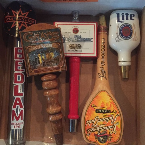 BOX OF (5) ASSORTED TAP HANDLES