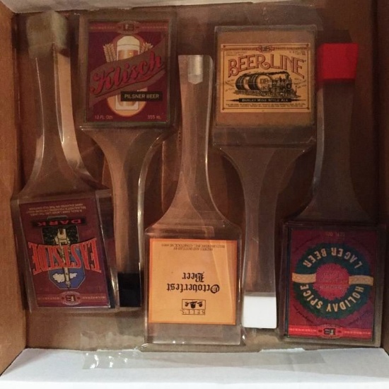 BOX OF (5) ASSORTED TAP HANDLES