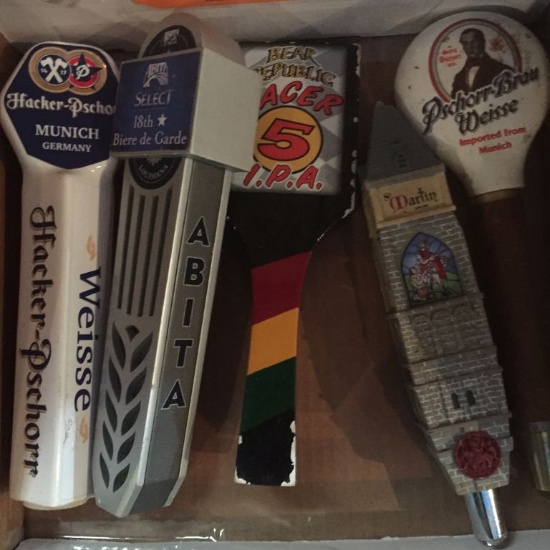 BOX OF (5) ASSORTED TAP HANDLES