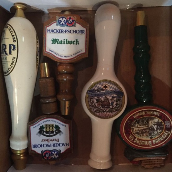 BOX OF (5) ASSORTED TAP HANDLES