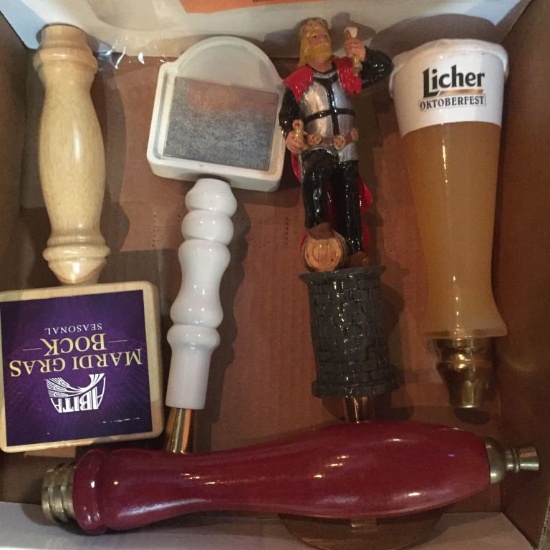 BOX OF (5) ASSORTED TAP HANDLES