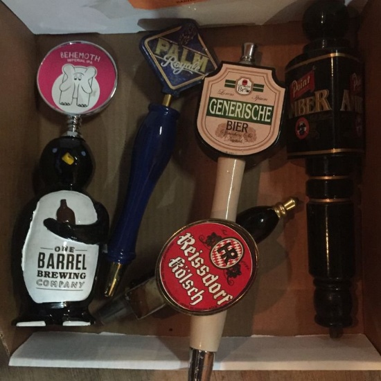 BOX OF (5) ASSORTED TAP HANDLES