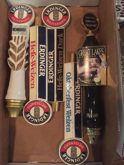 BOX OF (5) ASSORTED TAP HANDLES
