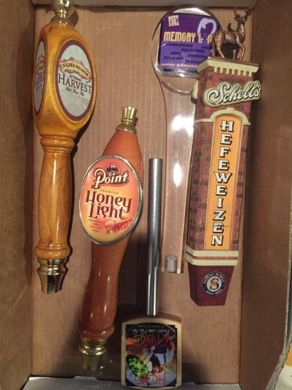 BOX OF (5) ASSORTED TAP HANDLES