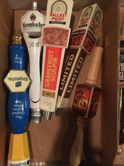 BOX OF (5) ASSORTED TAP HANDLES