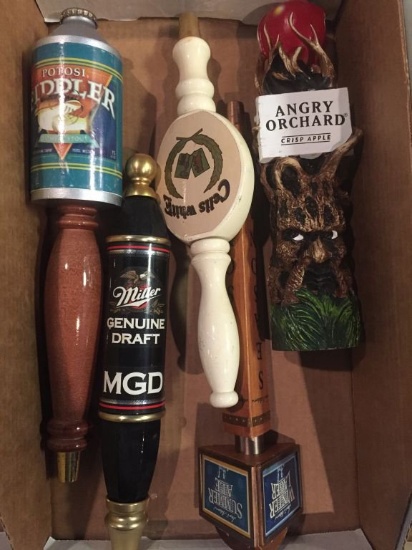 BOX OF (5) ASSORTED TAP HANDLES