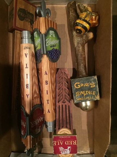 BOX OF (5) ASSORTED TAP HANDLES