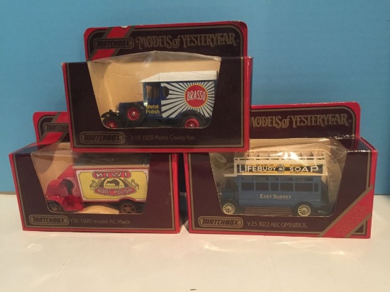 (3) MATCHBOX MODELS OF YESTERYEAR DIE CAST,