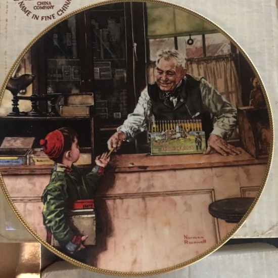 KNOWLES COLLECTORS PLATES BY NORMAN ROCKWELL WITH