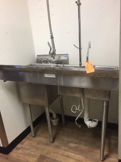 EAGLE SS SINGLE SINK W/SPRAYER, MODEL UDT-4R-14/3