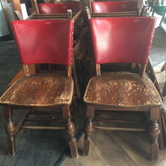 SET OF (4) STYLE PHOENIX CRON OAK RESTAURANT CHAIRS