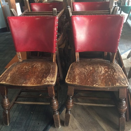 SET OF (4) STYLE PHOENIX CRON OAK RESTAURANT CHAIRS