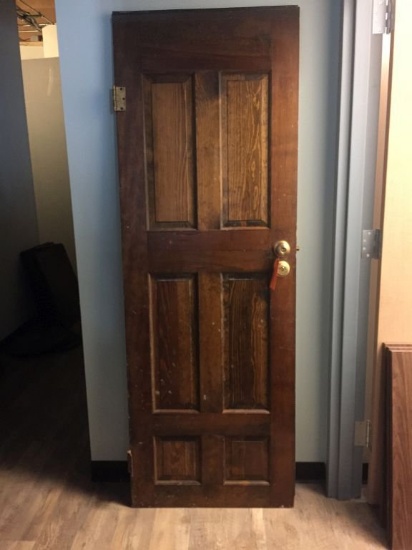 WOODEN DOOR, 28"W X 79 1/2"H